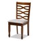 Baxton Studio Ariane Modern and Contemporary Grey Fabric and Walnut Brown Finished Wood 5-Piece Dining Set 174-9883-10899-Zoro - alternate 2